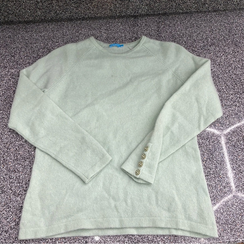 J. McLaughlin 100% Cashmere Mint Crewneck Sweater